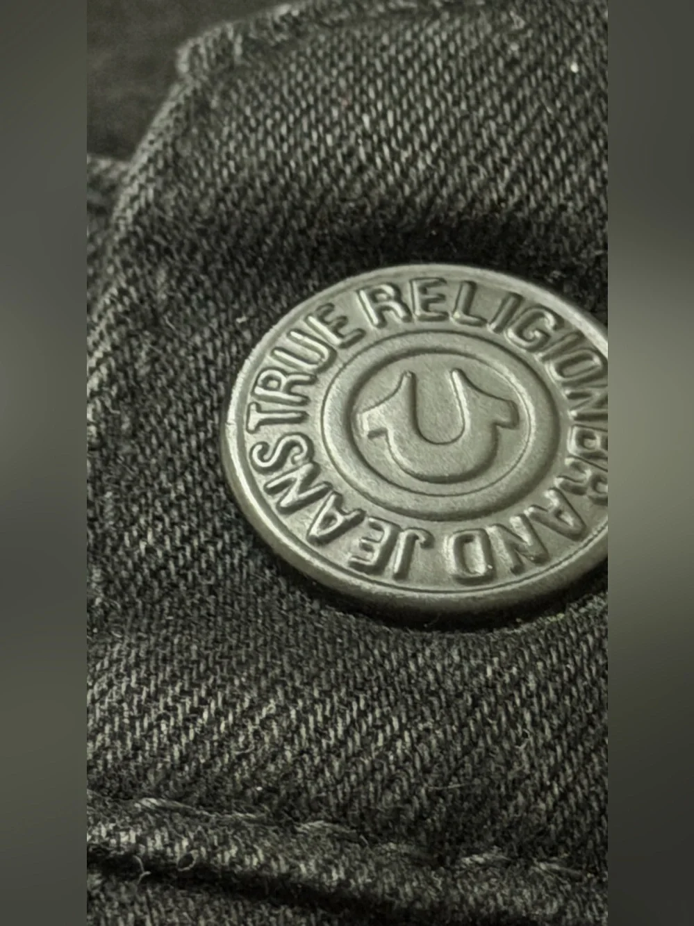 True Religion Men's Straight Jeans in Black